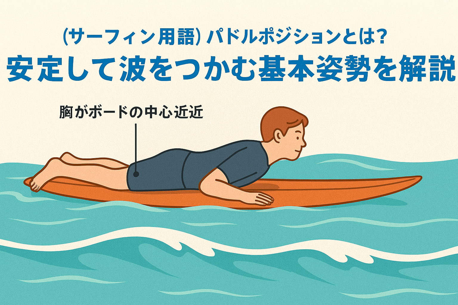 パドルポジションとは？安定して波をつかむ基本姿勢を解説 | 基本的な