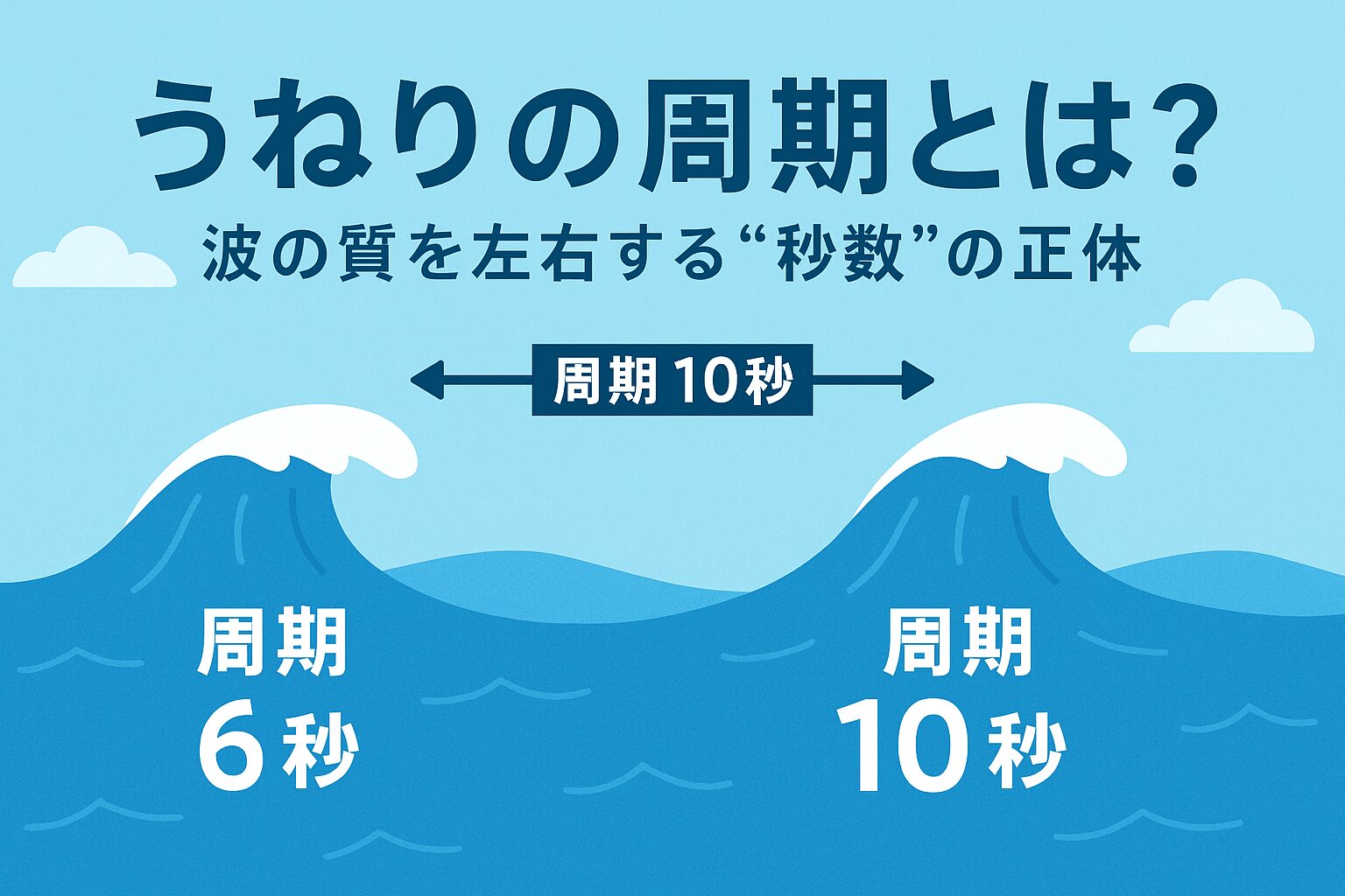 うねりの周期とは？サーフィン初心者が波の質を見極めるための基礎知識