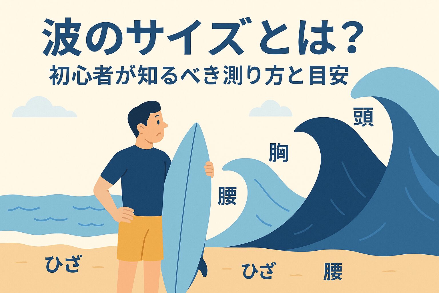 サーフボード　小波 初心者向け 波のサイズとは？サーフィン初心者が知っておきたい波の測り方と目安